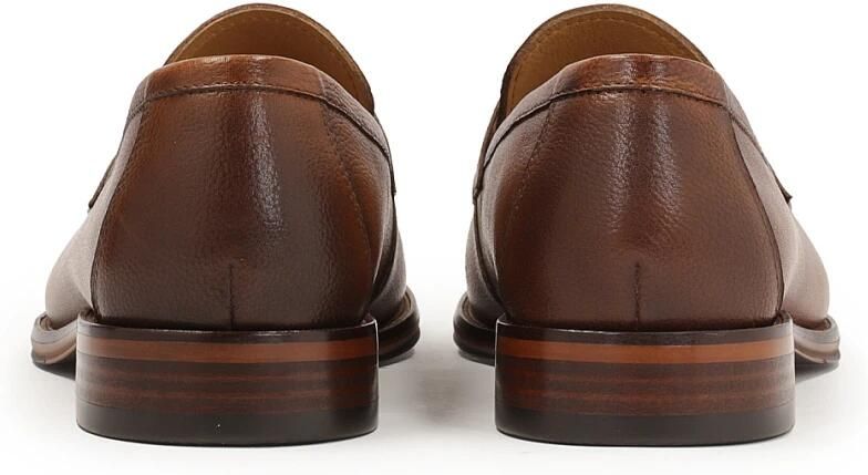Kazar Bruine leren loafers