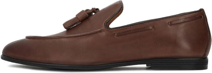 Kazar bruine leren loafers met haakjes en nautische veters - Foto 2