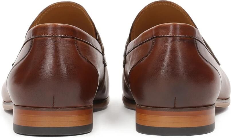 Kazar Bruine leren loafers met reliëf.Dit product valt groot uit. - Foto 4