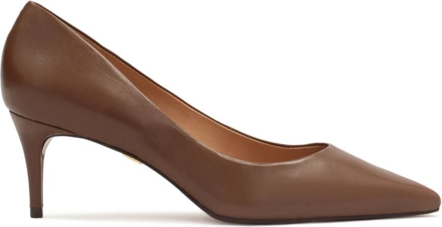 Kazar Bruine Leren Pumps Stijlvol Klassiek Comfortabel.Dit product valt klein uit.