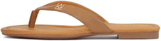 Kazar Bruine platte flip-flops