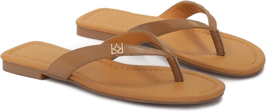 Kazar Bruine platte flip-flops - Foto 5