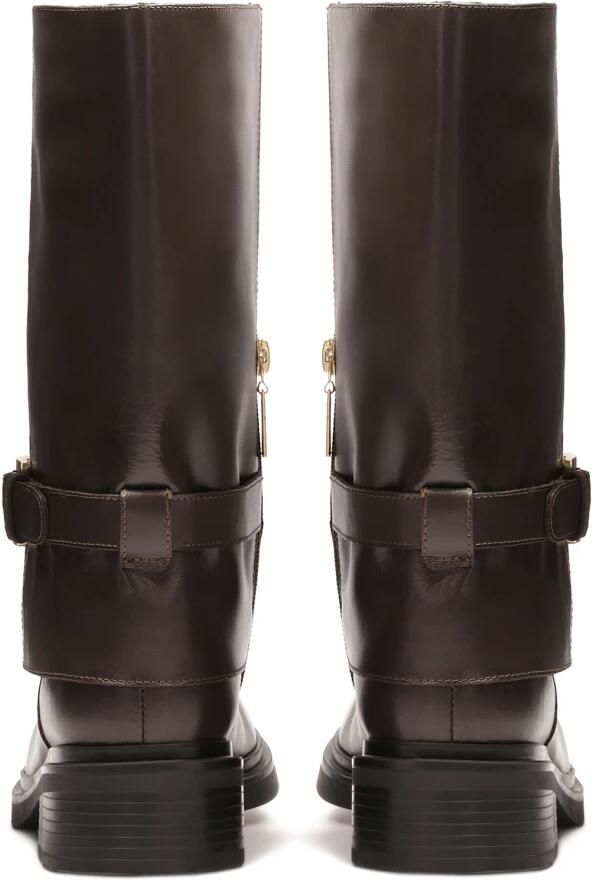 Kazar Bruine platte laarzen van het officierstype