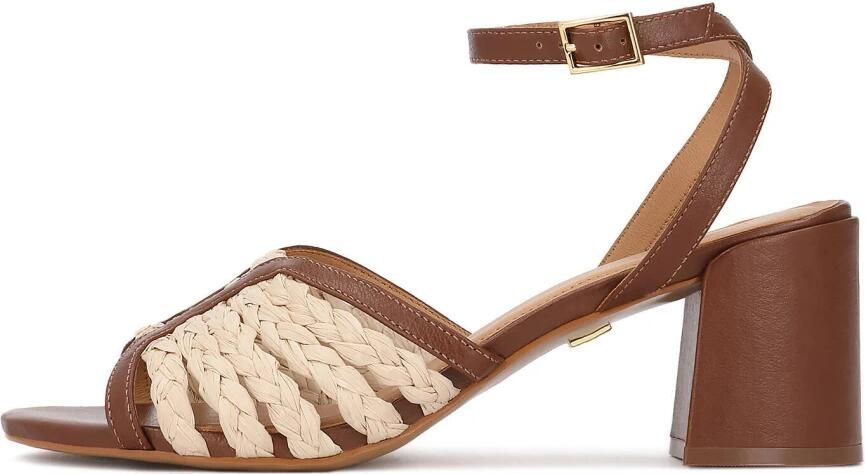 Kazar bruine sandalen met beige ele ten - Foto 2