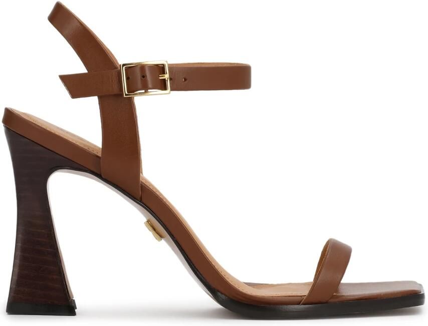 Kazar bruine sandalen met een unieke hak