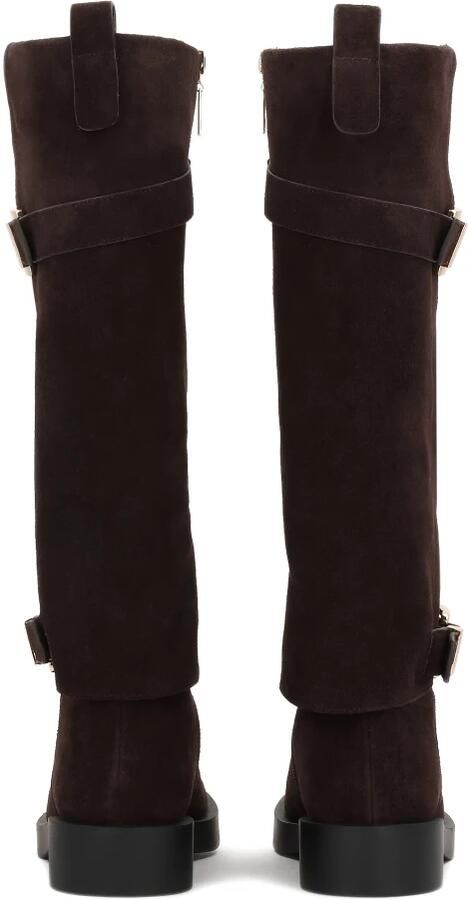 Kazar Bruine suède laarzen met dubbele bovenkant