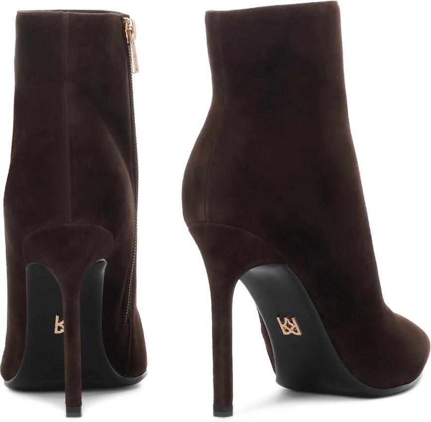 Kazar Bruine suède laarzen met een slanke hak