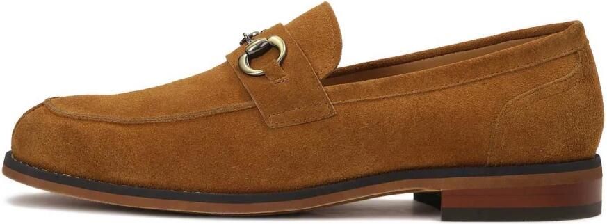 Kazar Bruine suède loafers