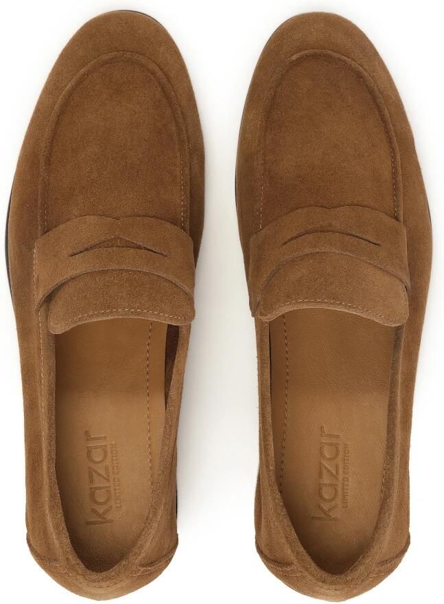 Kazar Bruine suède loafers uit de Limited Collection