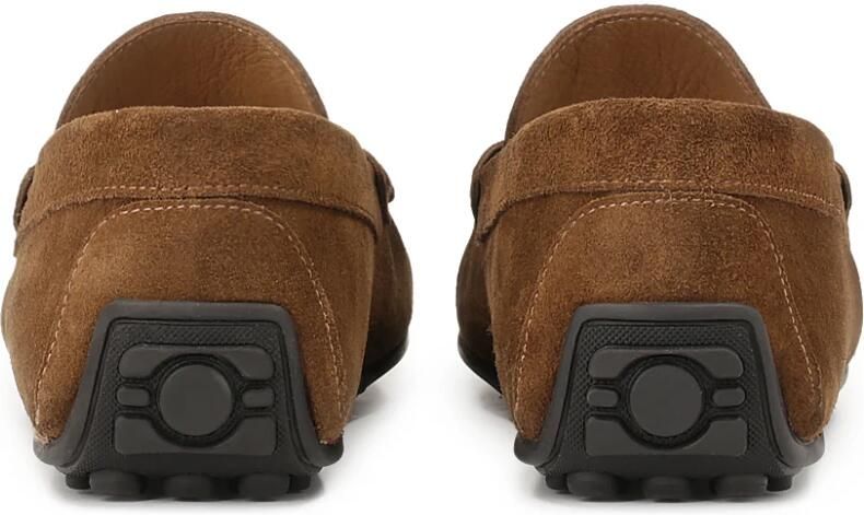 Kazar Bruine suède mocassins op een comfortabele zool