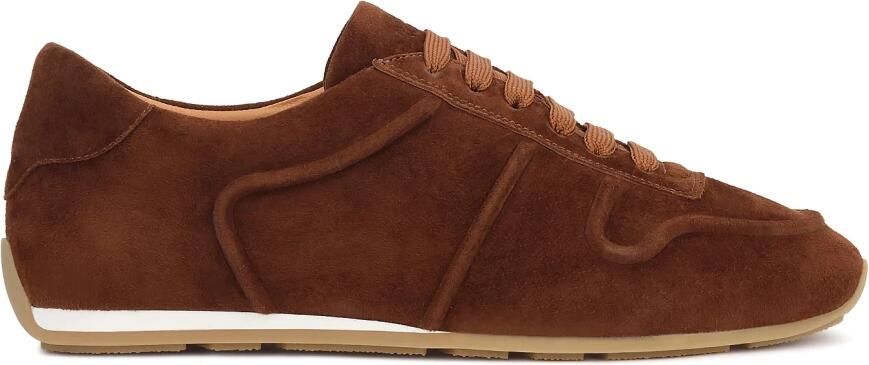 Kazar Bruine suède sneakers met verborgen sleehak