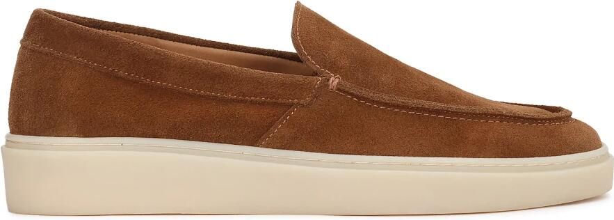 Kazar bruine suède sneakers voor heren met een mocassin-snit