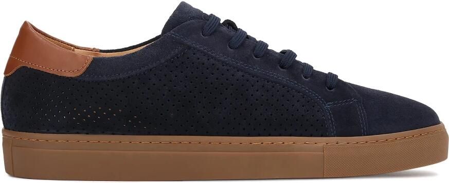 Kazar Sneakers laag donkerblauw cognac