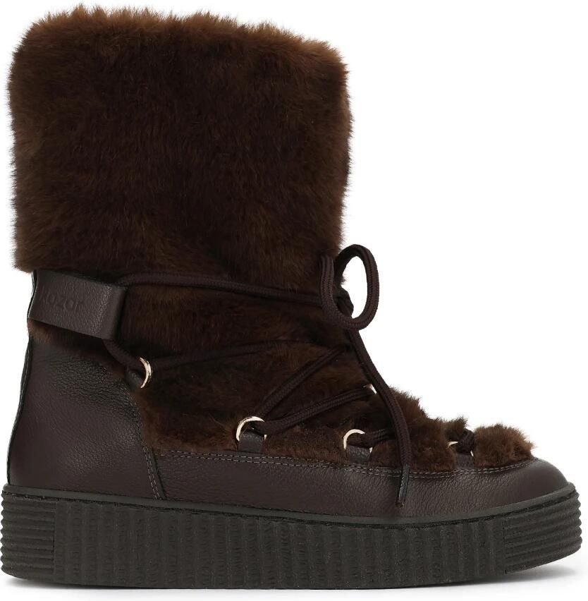 Kazar Chestnut Platform Enkellaars
