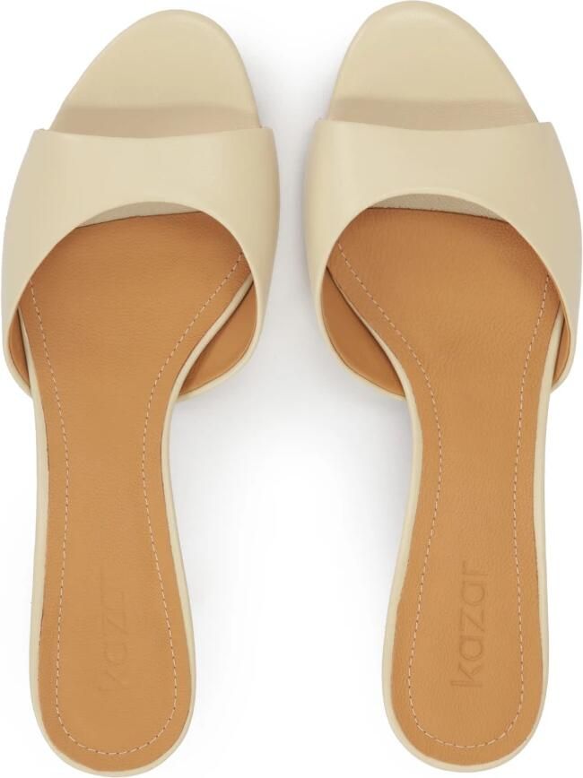 Kazar Crème flip-flops op een lage stilettohak - Foto 2
