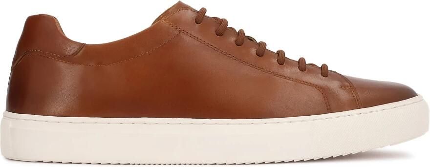 Kazar Leather sole men's sneakers with simple bright sole