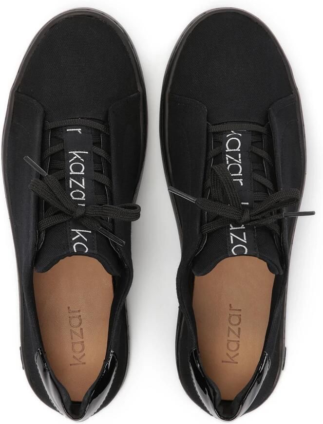Kazar Dames zwarte sneakers met aantrekkelijke vetersluiting.Dit product valt klein uit. - Foto 2