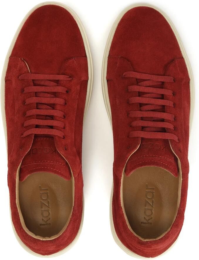 Kazar Rode sneakers met klassieke vetersluiting Red Heren - Foto 4