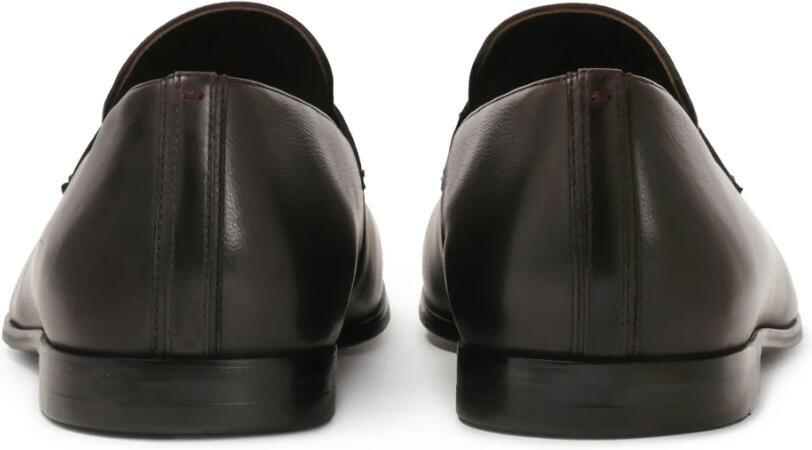 Kazar Donkerbruine leren loafers