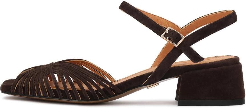 Kazar donkerbruine suède sandalen met fijne bandjes - Foto 2