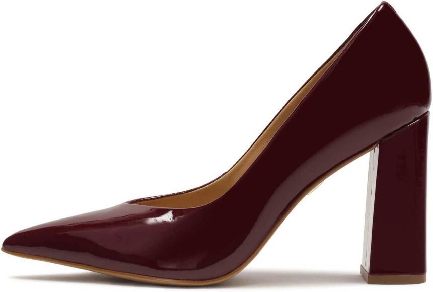 Kazar Donkerrode gelakte pumps met brede hak.Dit product valt klein uit. - Foto 2