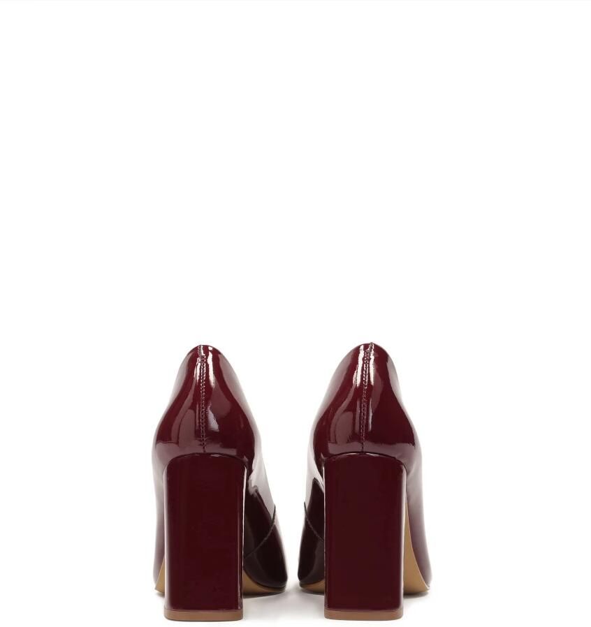 Kazar Donkerrode gelakte pumps met brede hak.Dit product valt klein uit. - Foto 2