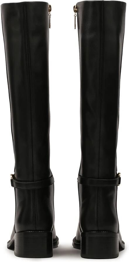 Kazar Eenvoudige leren laarzen met een metalen monogram