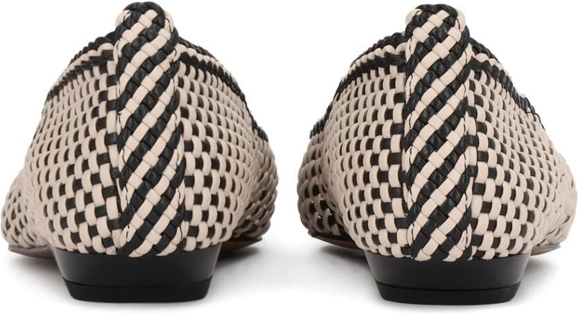 Kazar Elegant interlaced leather pumps in black and beige - Foto 2