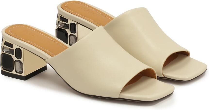 Kazar Elegante slippers op een hak versierd met stenen