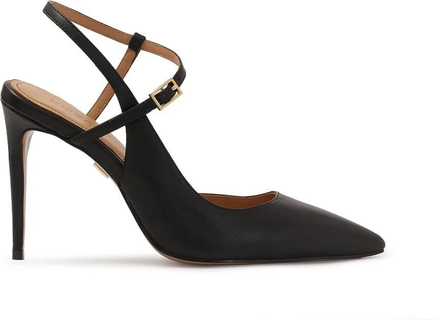 Kazar Elegante zwarte pumps met uitgesneden bovendeel.Dit product valt groot uit.