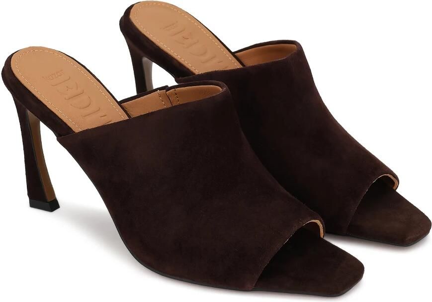 Kazar Brown suede mules with a stiletto heel from the EDITIONS collection - Foto 7