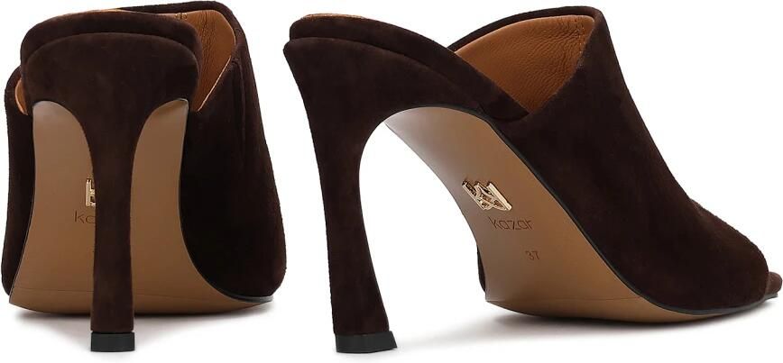 Kazar Brown suede mules with a stiletto heel from the EDITIONS collection - Foto 8