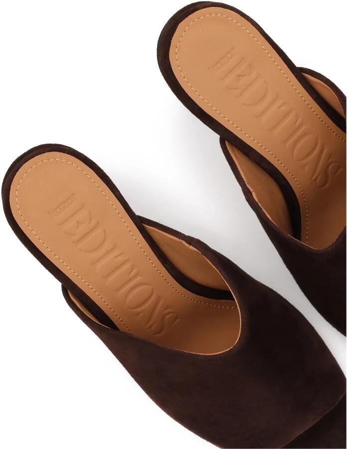 Kazar Brown suede mules with a stiletto heel from the EDITIONS collection - Foto 2