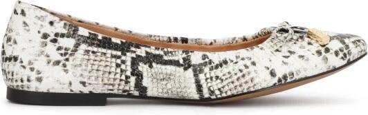 Kazar Embossed Leather Ballerinas