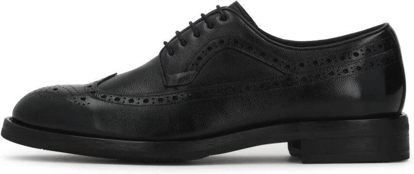 Kazar Black leather derby shoes with openwork embellishment Brogues - Foto 2