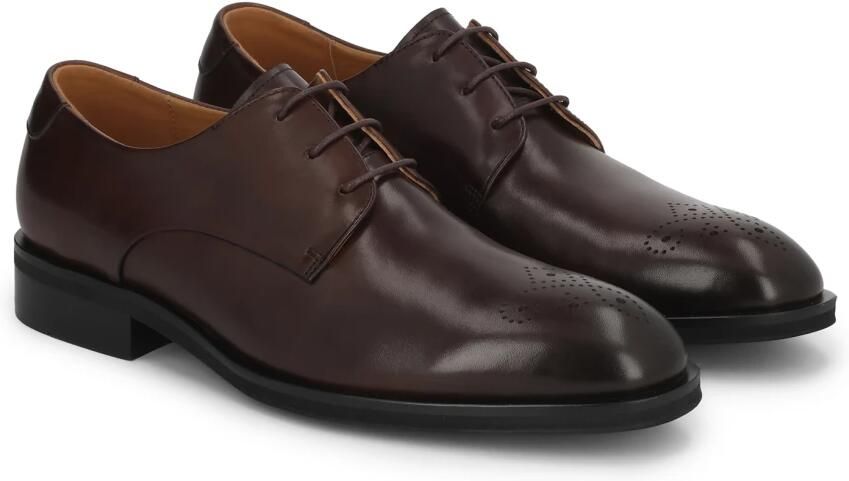 Kazar Brown leather derby with subtle openwork brogue - Foto 5