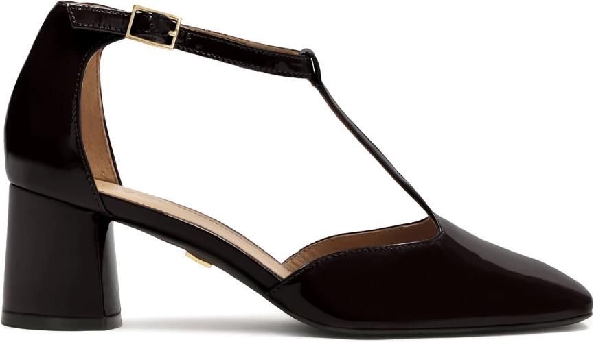 Kazar Gelakte halfopen pumps met open neus op een paal