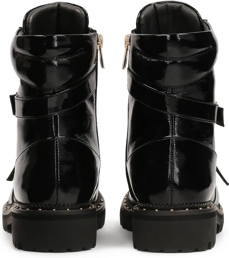 Kazar Gelakte laarzen met ritsen en veters