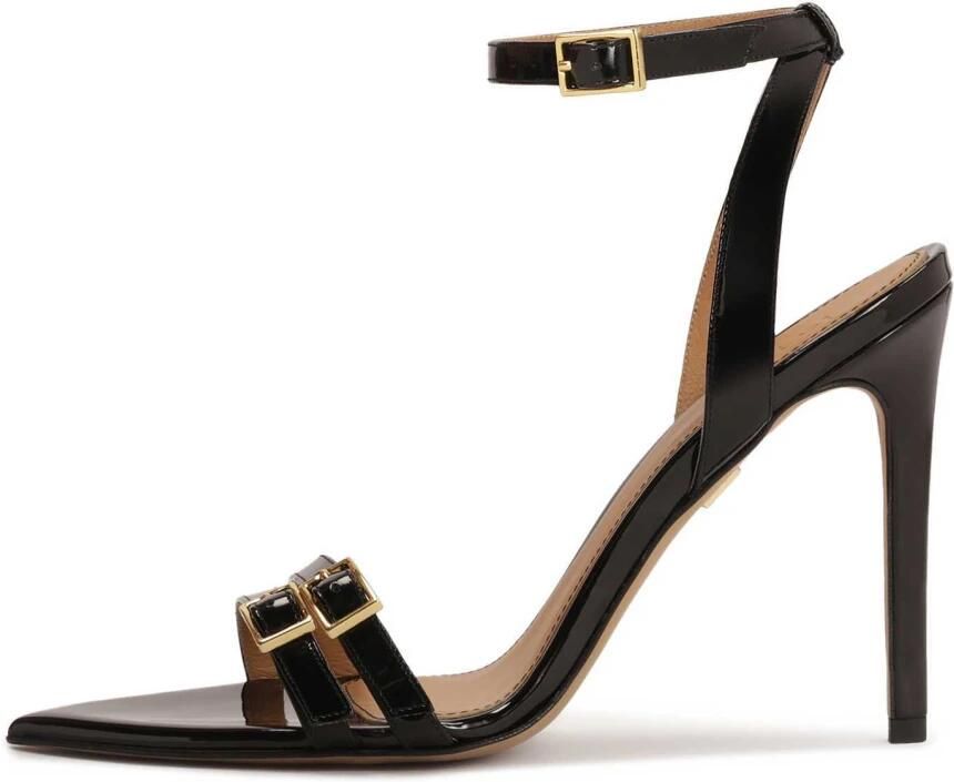 Kazar Gelakte sandalen met smalle bandjes