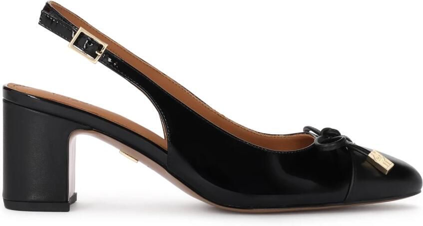 Kazar Gepolijste Slingback Pumps op een Blokhak met Strik
