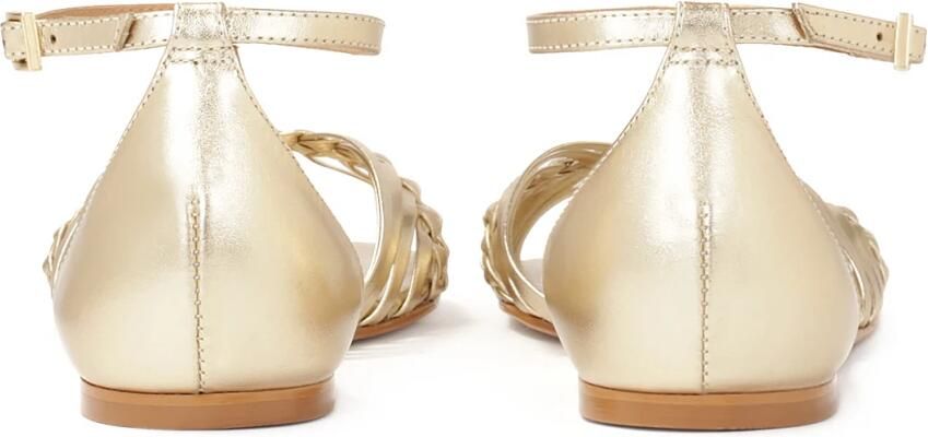 Kazar Gouden platte sandalen met ingebouwde hak