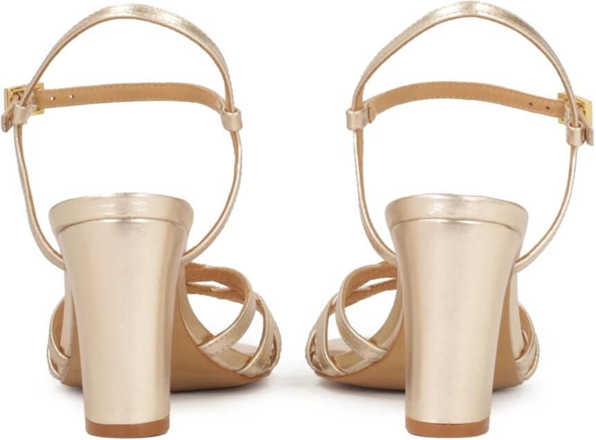 Kazar Gouden sandalen met een brede hak