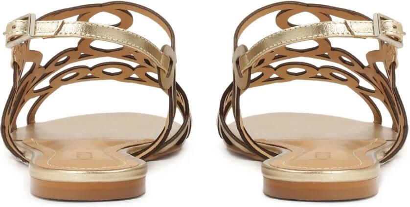 Kazar Gouden sandalen met een fijn patroon