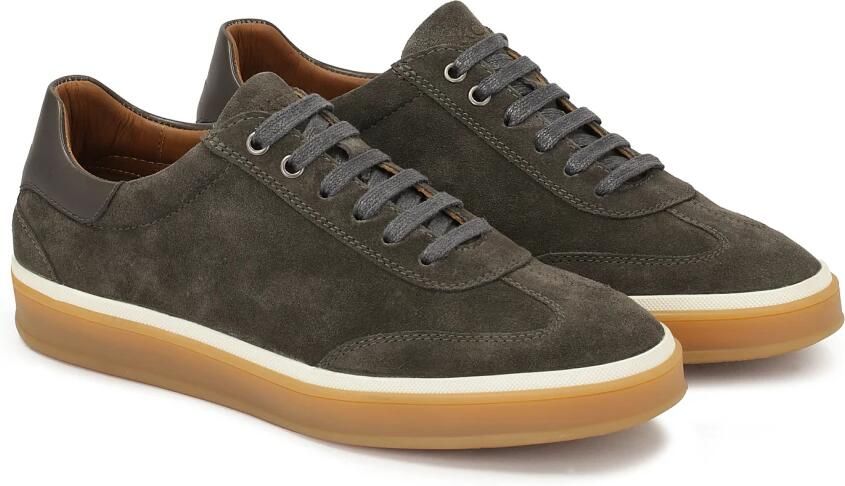 Kazar Grijze sneakers met vetersluiting bovenwerk