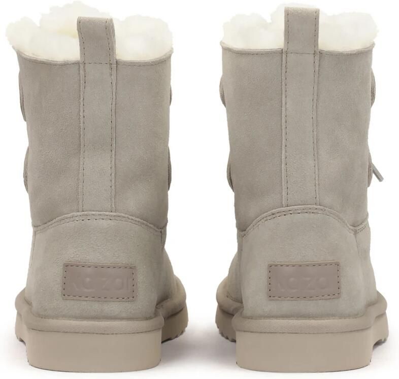 Kazar Grijze sneeuwlaarzen met vetersluiting bovenaan