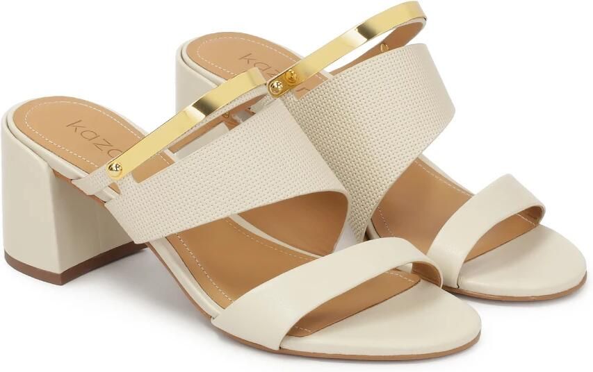 Kazar Heeled mules with metal strap decoration - Foto 3