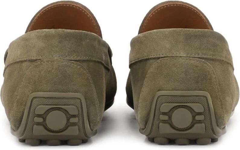 Kazar Heren instap mocassins in khaki kleur