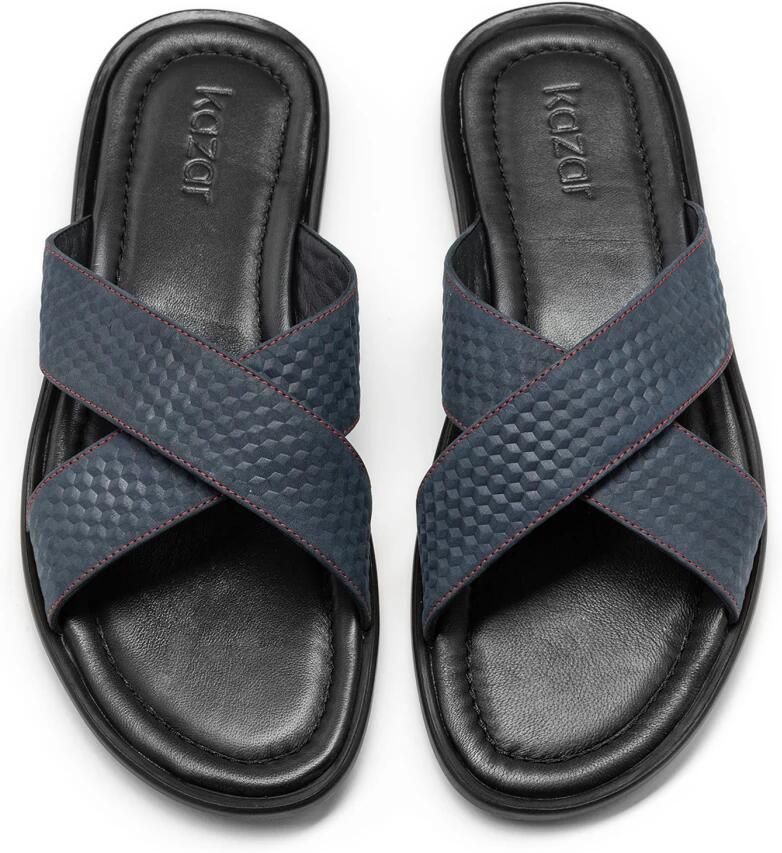 Kazar Heren marineblauwe slides.Dit product valt groot uit. - Foto 2