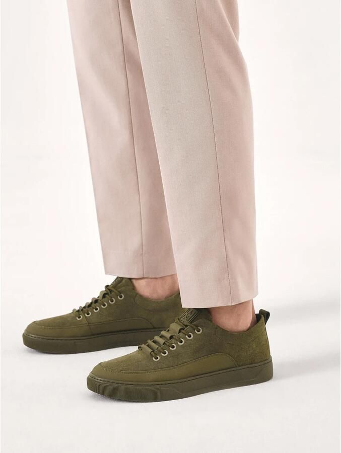 Kazar Heren sneakers in khaki kleur