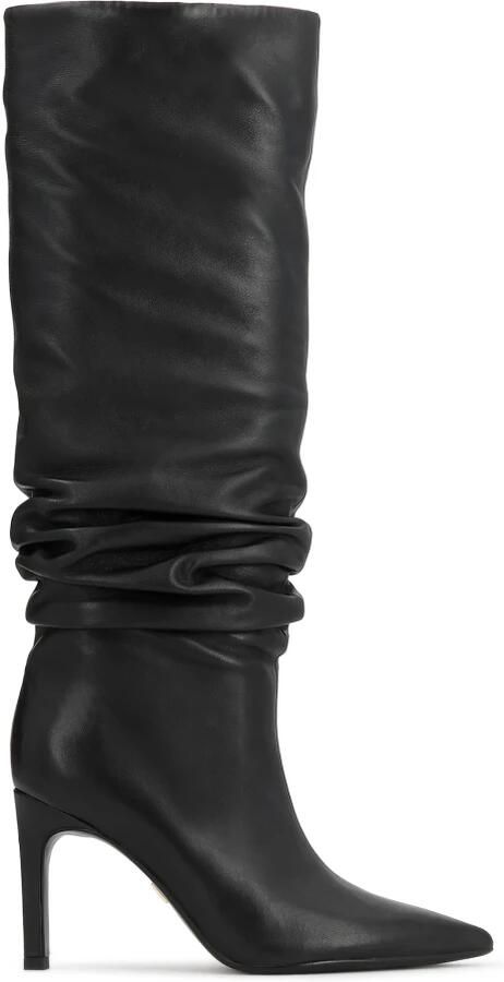 Kazar Hoge laarzen met gekreukeld stiletto bovenwerk